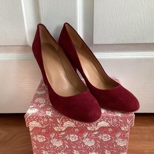 J.Crew Burgundy Suede Pumps